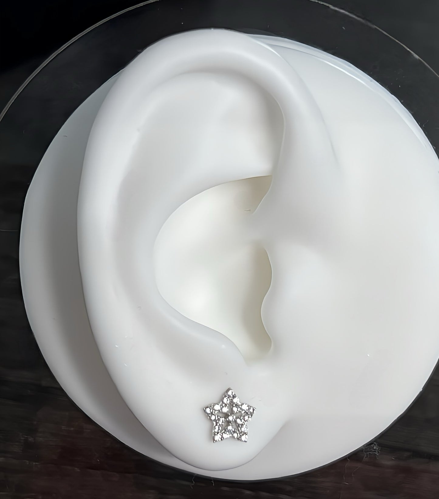 Zirconia star earrings