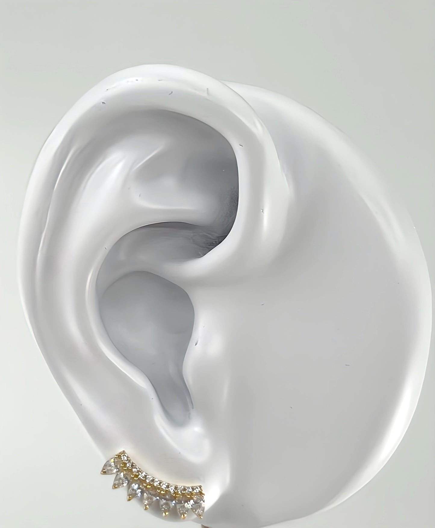 Zirconia crawler earrings