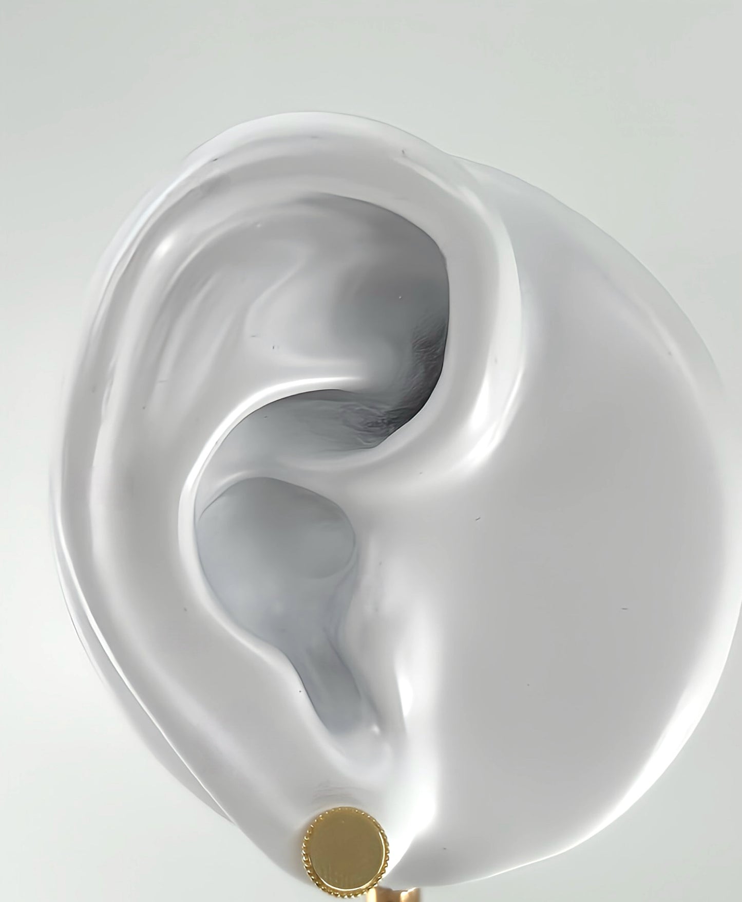 Polished circle stud earrings