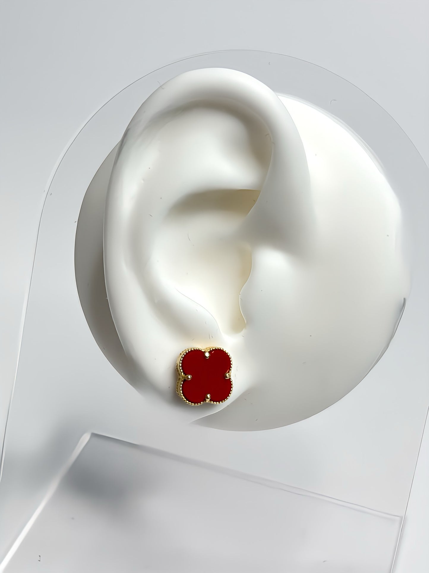 Red clover earrings