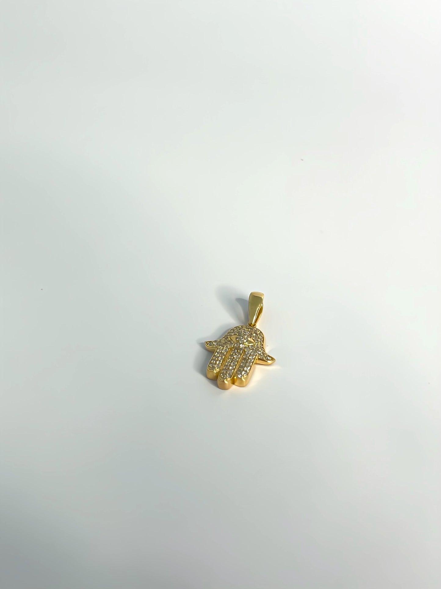 Boys diamond hamsa pendant