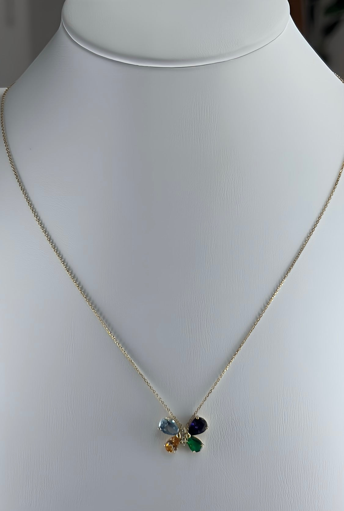 Multi-color butterfly necklace