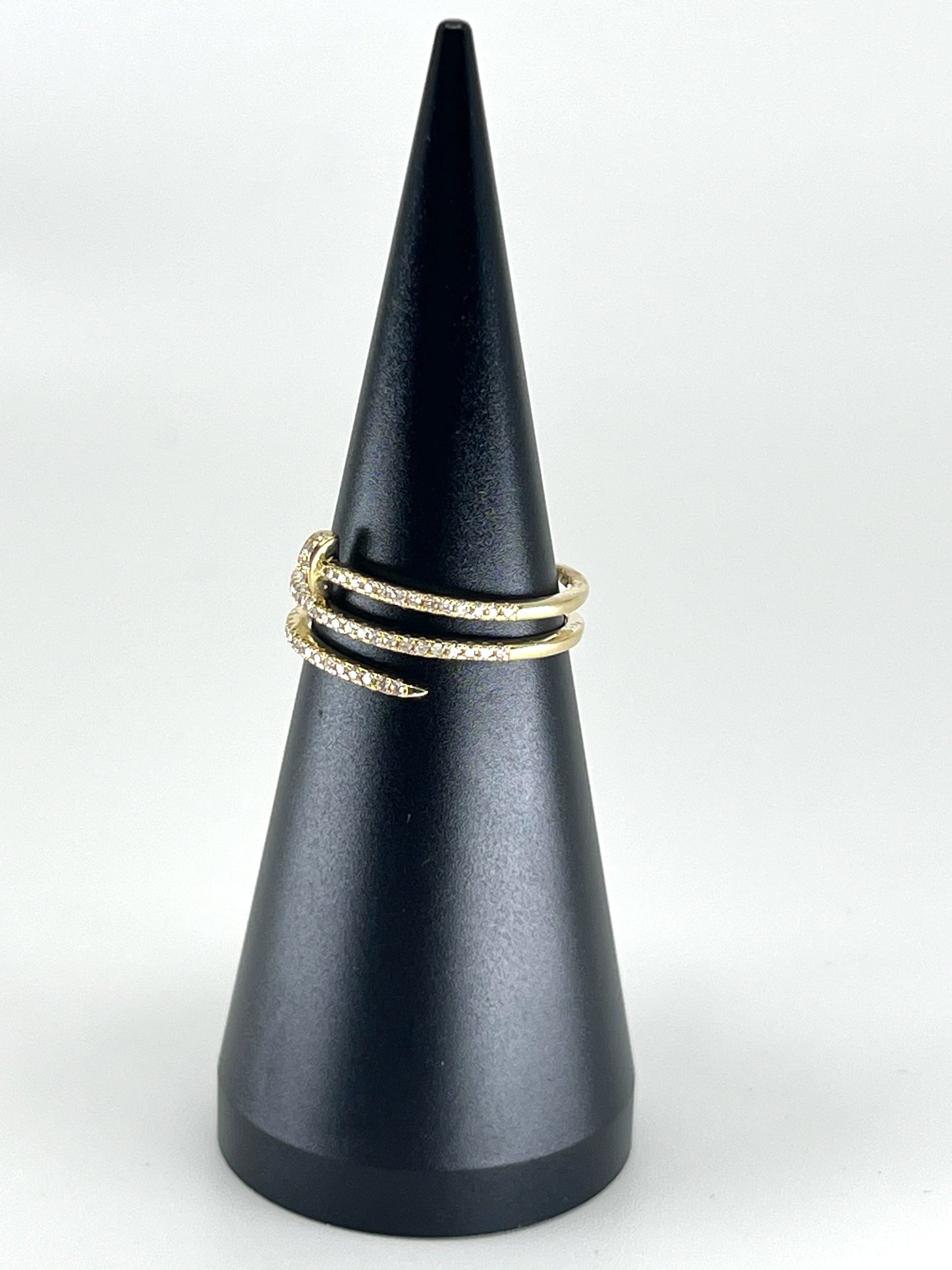 Diamond nail ring