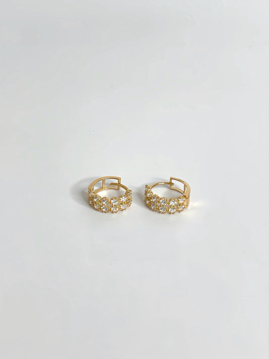 Zirconia huggie earrings