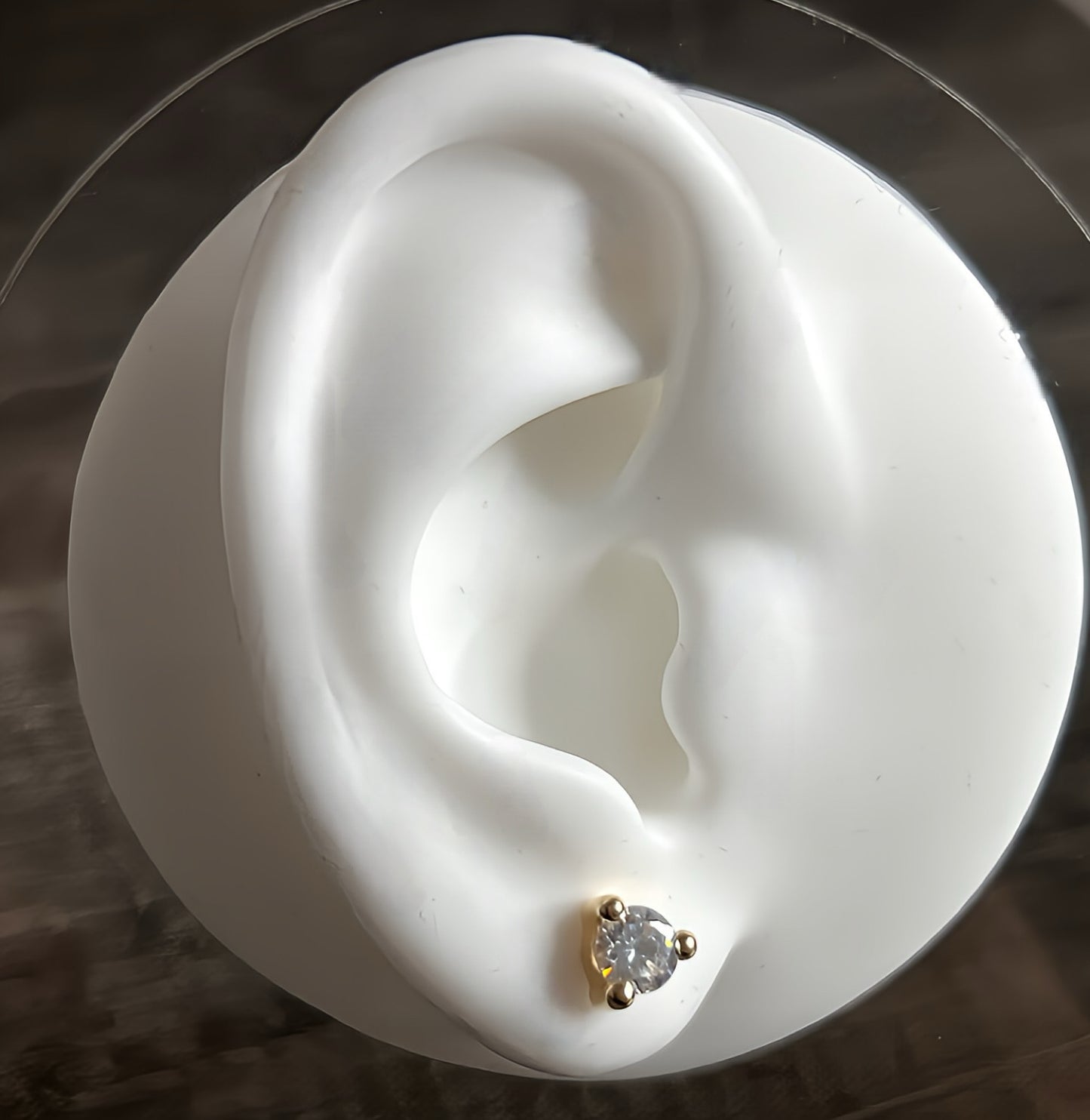 Triangle zirconia earrings