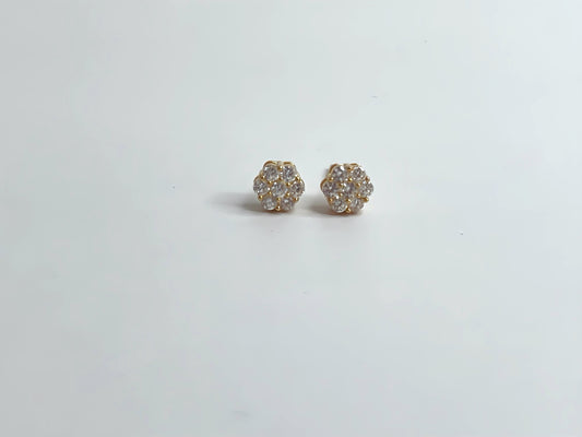 Mini flower zirconia earrings